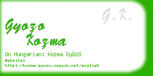 gyozo kozma business card