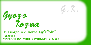 gyozo kozma business card